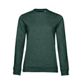Dark Green Heather - Front - B&C Womens-Ladies Set-in Sweatshirt