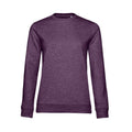 Purple Heather - Front - B&C Womens-Ladies Set-in Sweatshirt
