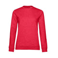 Red Heather - Front - B&C Womens-Ladies Set-in Sweatshirt