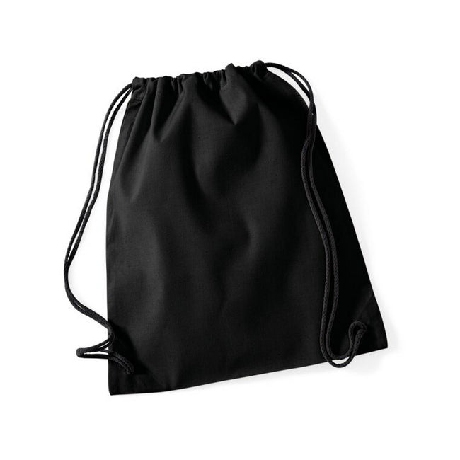 Black - Front - Westford Mill Drawstring Bag