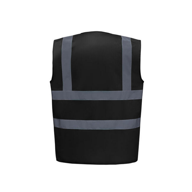 Black - Back - Yoko Mens High-Vis Waistcoat