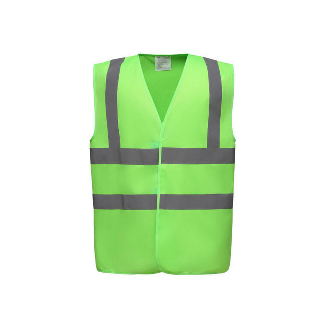Lime - Front - Yoko Mens High-Vis Waistcoat