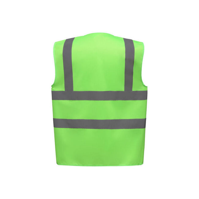 Lime - Back - Yoko Mens High-Vis Waistcoat