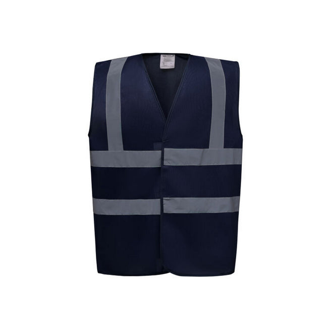 Navy Blue - Front - Yoko Mens High-Vis Waistcoat
