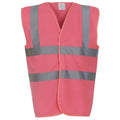 Pink - Front - Yoko Mens High-Vis Waistcoat