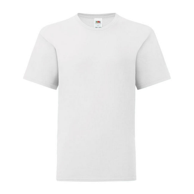White - Front - Fruit of the Loom Childrens-Kids Iconic 150 T-Shirt