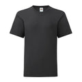 Black - Front - Fruit of the Loom Childrens-Kids Iconic 150 T-Shirt