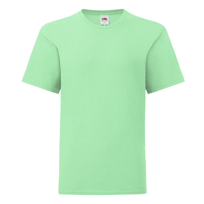 Mint Green - Front - Fruit of the Loom Childrens-Kids Iconic 150 T-Shirt