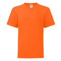 Orange - Front - Fruit of the Loom Childrens-Kids Iconic 150 T-Shirt