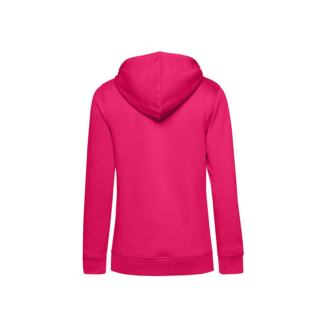 Bright Magenta - Back - B&C Womens-Ladies Organic Hoodie