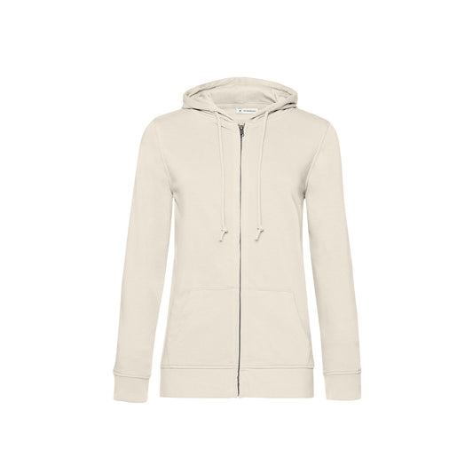 Off White - Front - B&C Womens-Ladies Organic Hoodie