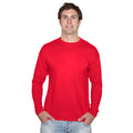 Red - Side - Fruit Of The Loom Mens R Long-Sleeved T-Shirt