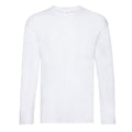 White - Front - Fruit Of The Loom Mens R Long-Sleeved T-Shirt