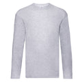 Heather Grey - Front - Fruit Of The Loom Mens R Long-Sleeved T-Shirt