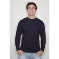 Deep Navy - Back - Fruit of the Loom Mens Iconic 150 Classic Long-Sleeved T-Shirt