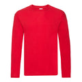 Red - Front - Fruit Of The Loom Mens R Long-Sleeved T-Shirt