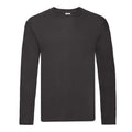 Black - Front - Fruit Of The Loom Mens R Long-Sleeved T-Shirt