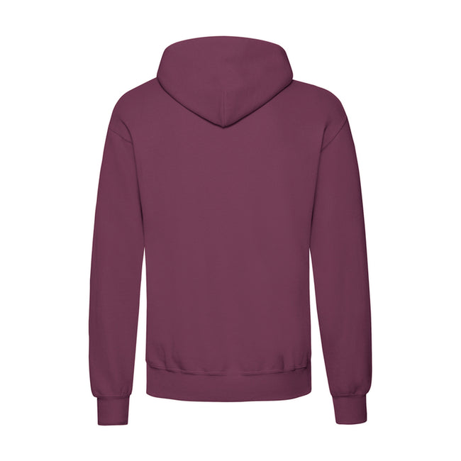 Burgundy - Back - Fruit of the Loom Mens R Hoodie