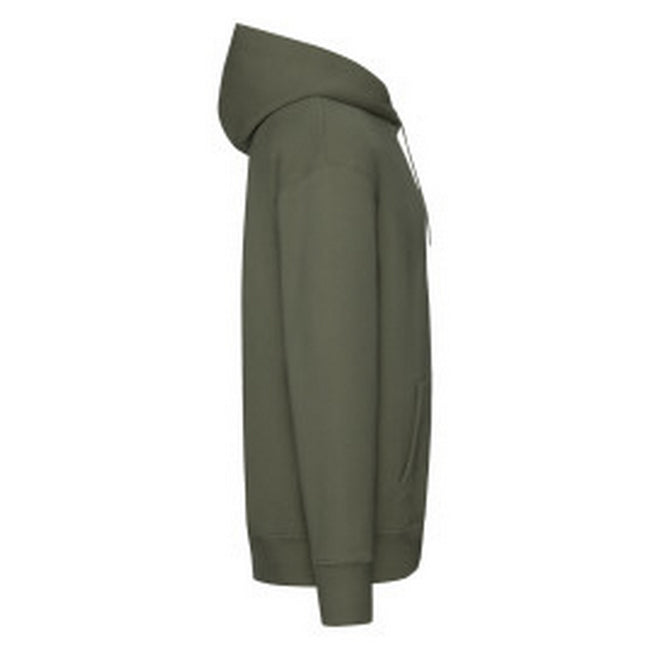 Classic Olive - Side - Fruit of the Loom Mens R Hoodie