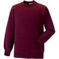 Burgundy - Front - Jerzees Schoolgear Childrens-Kids Raglan Sweatshirt