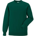 Bottle Green - Front - Jerzees Schoolgear Childrens-Kids Raglan Sweatshirt