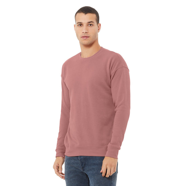 Mauve - Lifestyle - Bella + Canvas Unisex Adult Fleece Drop Shoulder Sweatshirt