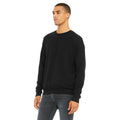 Black - Side - Bella + Canvas Unisex Adult Fleece Drop Shoulder Sweatshirt