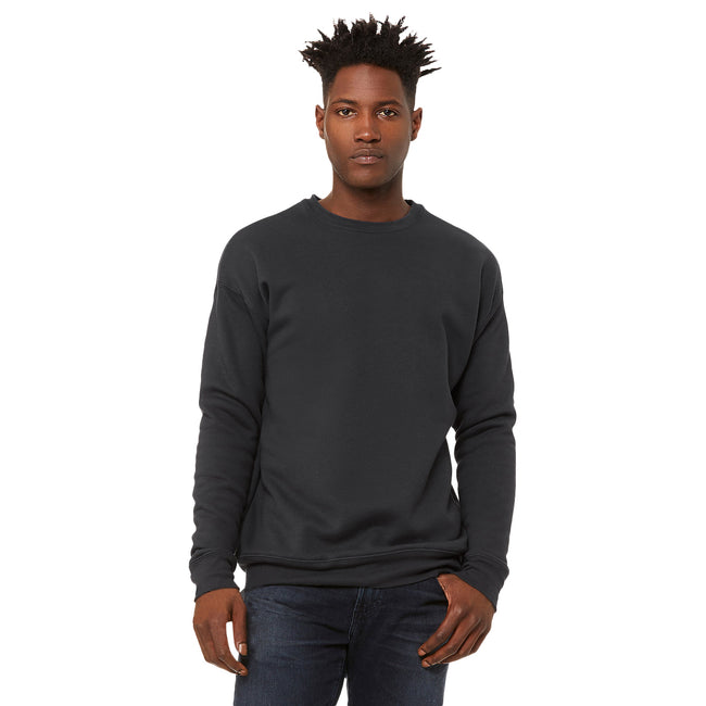 DTG Dark Grey - Back - Bella + Canvas Unisex Adult Fleece Drop Shoulder Sweatshirt