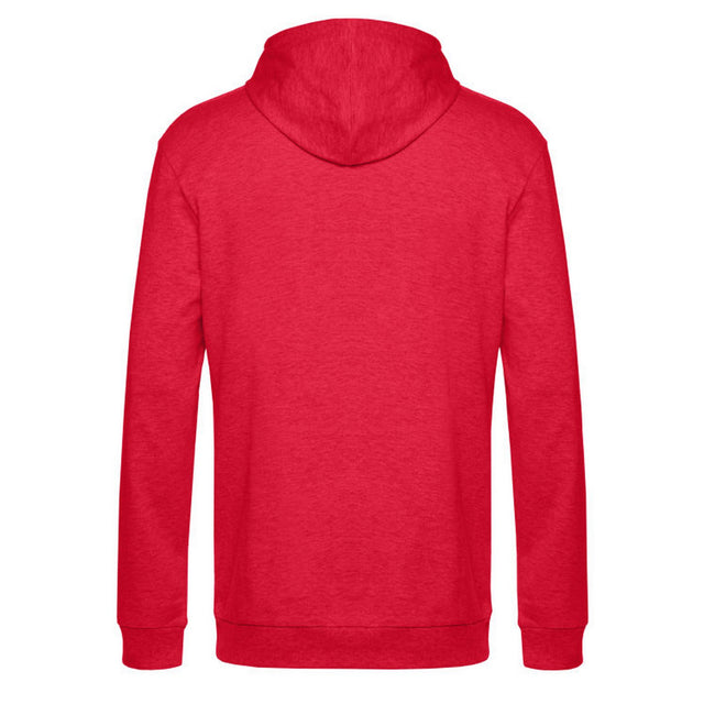 Red Heather - Back - B&C Mens Hoodie