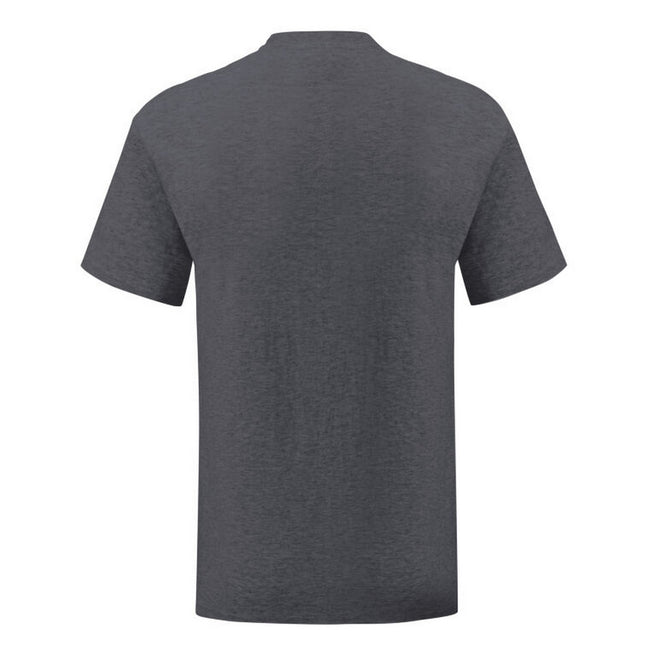 Dark Heather - Back - Fruit Of The Loom Mens Iconic 150 T-Shirt