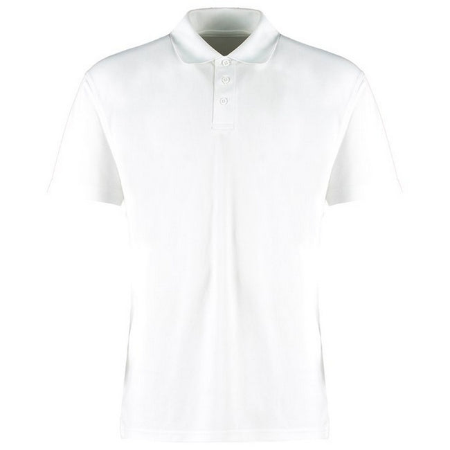 White - Front - Kustom Kit Mens Micro Mesh Short-Sleeved Polo Shirt