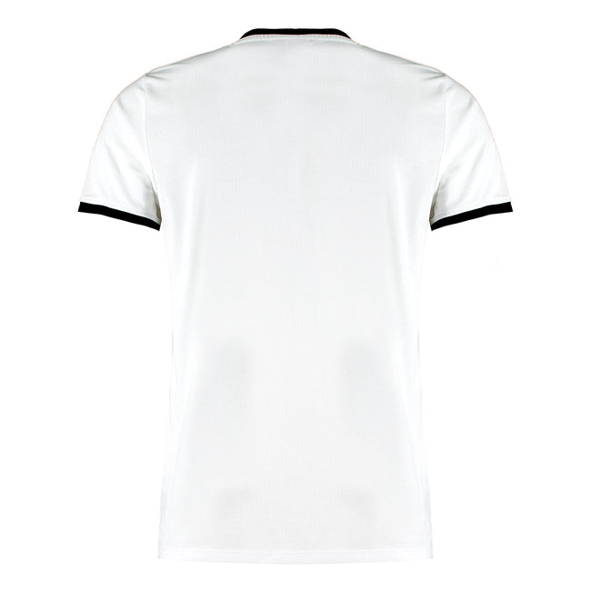 White-Black - Back - Kustom Kit Mens Ringer T-Shirt