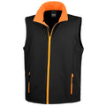 Black-Orange - Front - Result Mens Printable Softshell Body Warmer