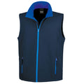 Navy-Royal Blue - Front - Result Mens Printable Softshell Body Warmer