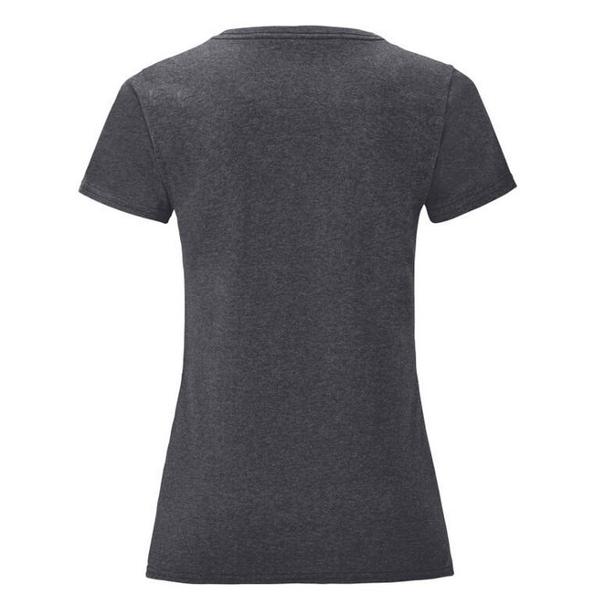 Dark Heather - Back - Fruit of the Loom Womens-Ladies Iconic 150 T-Shirt