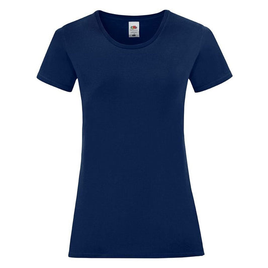 Navy - Front - Fruit of the Loom Womens-Ladies Iconic 150 T-Shirt