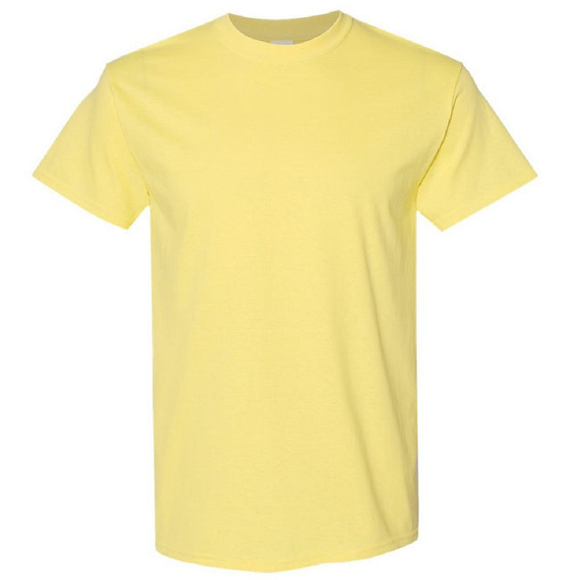 Cornsilk - Front - Gildan Mens Heavy Cotton Short Sleeve T-Shirt (Pack Of 5)