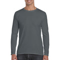 Charcoal - Back - Gildan Mens Soft Style Long Sleeve T-Shirt (Pack Of 5)