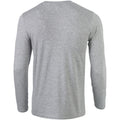 Sport Grey (RS) - Pack Shot - Gildan Mens Soft Style Long Sleeve T-Shirt (Pack Of 5)