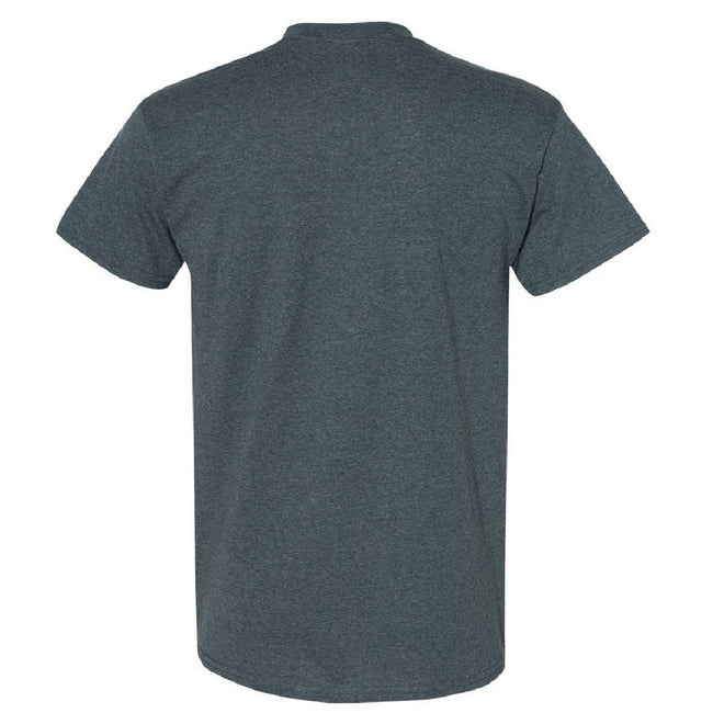 Dark Heather - Back - Gildan Mens Heavy Cotton Short-Sleeved T-Shirt