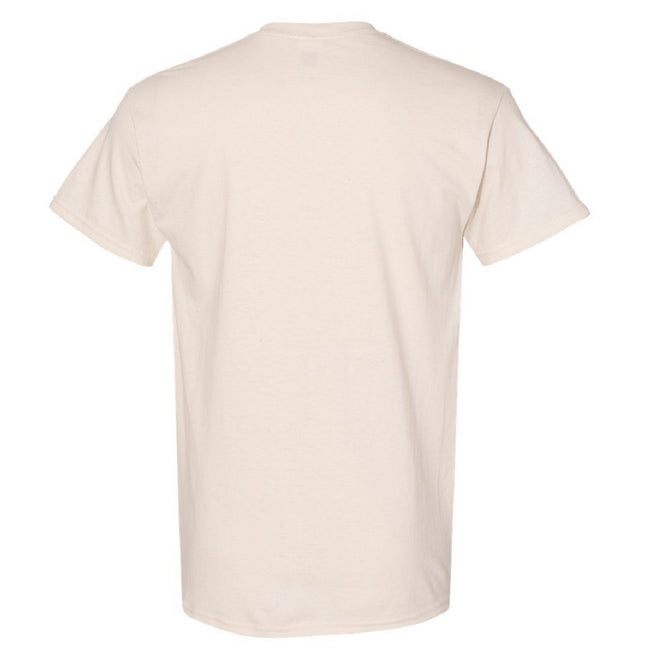 Natural - Back - Gildan Mens Heavy Cotton Short-Sleeved T-Shirt