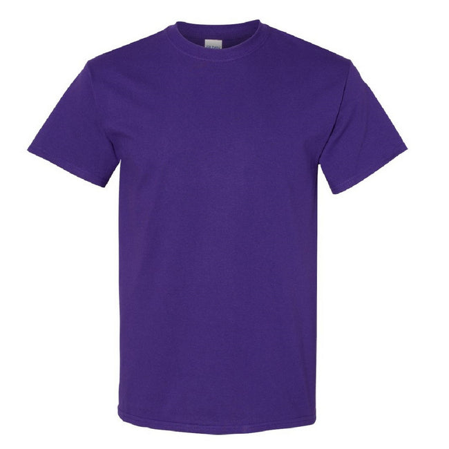 Purple - Front - Gildan Mens Heavy Cotton Short-Sleeved T-Shirt