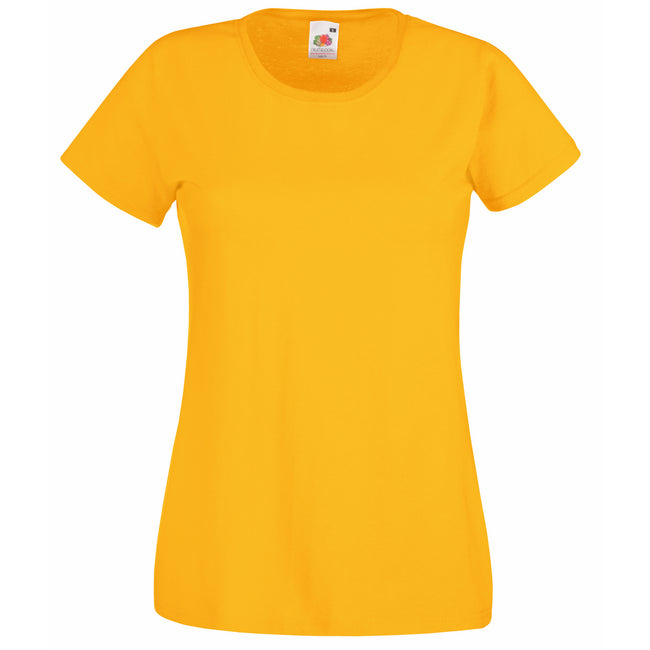 Sunflower - Front - Fruit Of The Loom Ladies-Womens Lady-Fit Valueweight Short Sleeve T-Shirt (Pack Of 5)