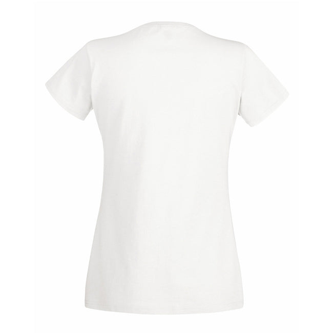 White - Back - Fruit Of The Loom Ladies-Womens Lady-Fit Valueweight Short Sleeve T-Shirt (Pack Of 5)