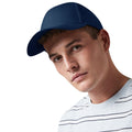 Navy - Side - Beechfield Urbanwear 5 Panel Snapback Cap