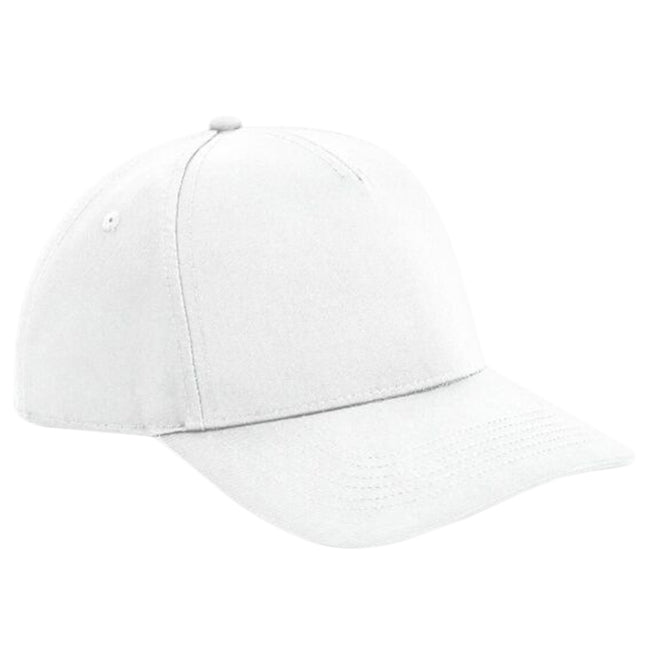 White - Front - Beechfield Urbanwear 5 Panel Snapback Cap