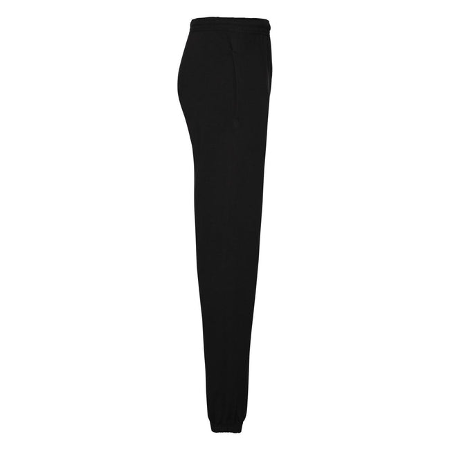 Black - Back - Fruit Of The Loom Mens Classic Elasticated Jogging Bottoms