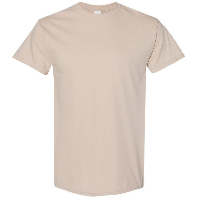 Sand - Front - Gildan Mens Heavy Cotton Short-Sleeved T-Shirt