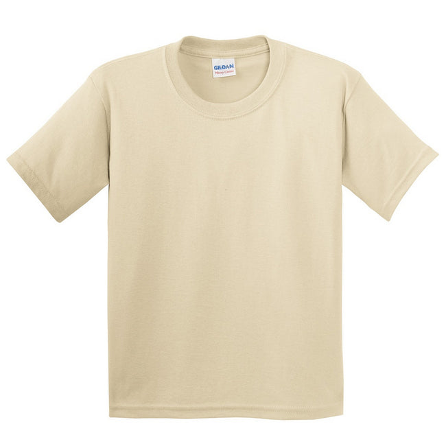 Sand - Front - Gildan Youth Unisex Heavy Cotton T-Shirt