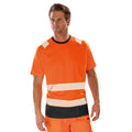 Fluorescent Orange - Back - Result Genuine Recycled Mens Safety T-Shirt